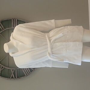 La Perla Terry Cloth Cotton Hooded Bathrobe